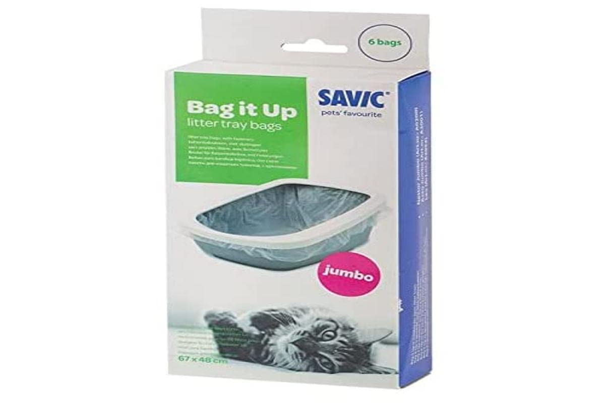 Savic Bag It Up Cat Litter Tray Liner 6 Bags, Jumbo