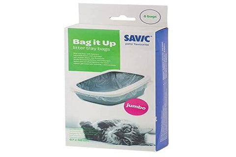 Savic Bag It Up Cat Litter Tray Liner 6 Bags, Jumbo