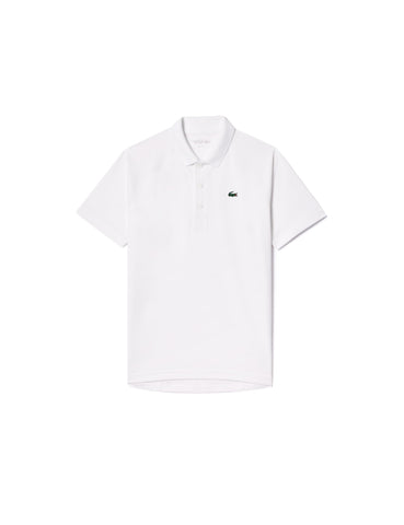 Lacoste Sport Breathable Run Resistant Interlock Polo Shirt - White-L