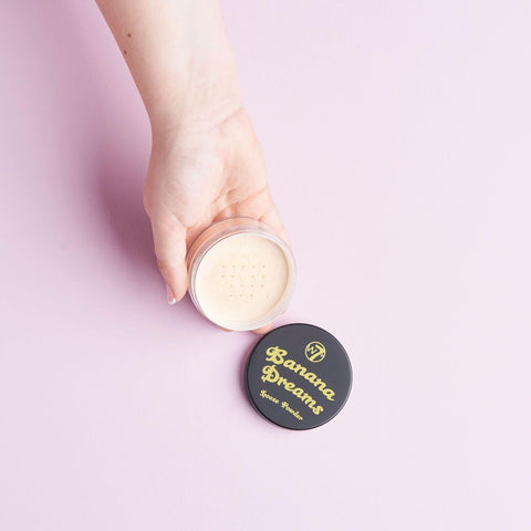 W7 Banana Dreams Loose Setting Powder - Weightless Yellow Blurring Powder For All Skin Tones - 2 Pack
