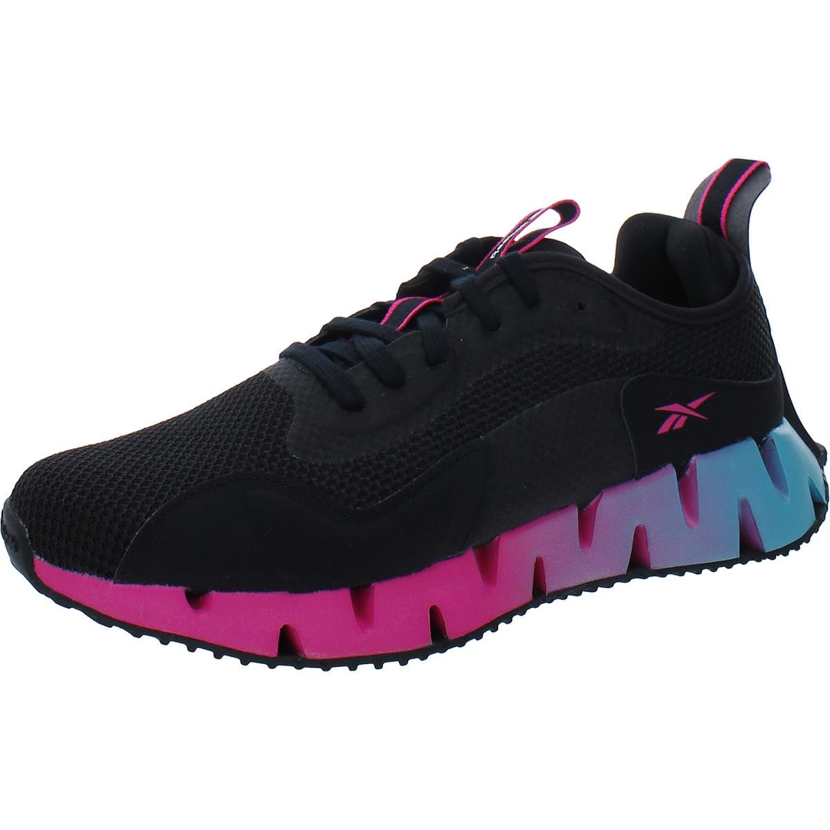 Reebok Women's Zig Dynamica Sneaker, Black/Proud Pink, 6.5