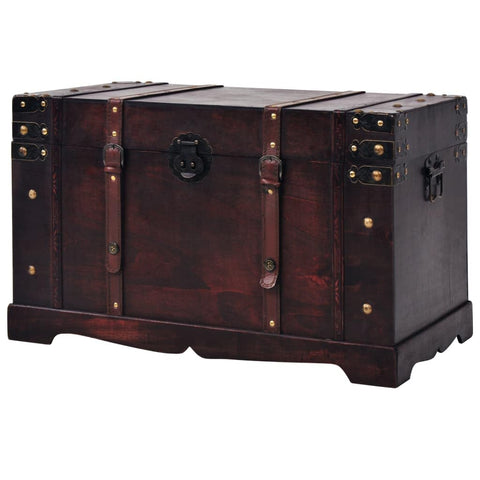 vidaXL Chest Wood Vintage Treasure Brown Storage Cabinet Box Trunk Treasure