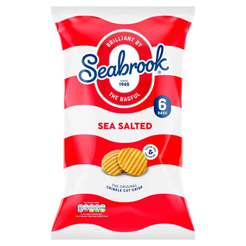 Seabrook Sea Salt Crisps, 6 x 25