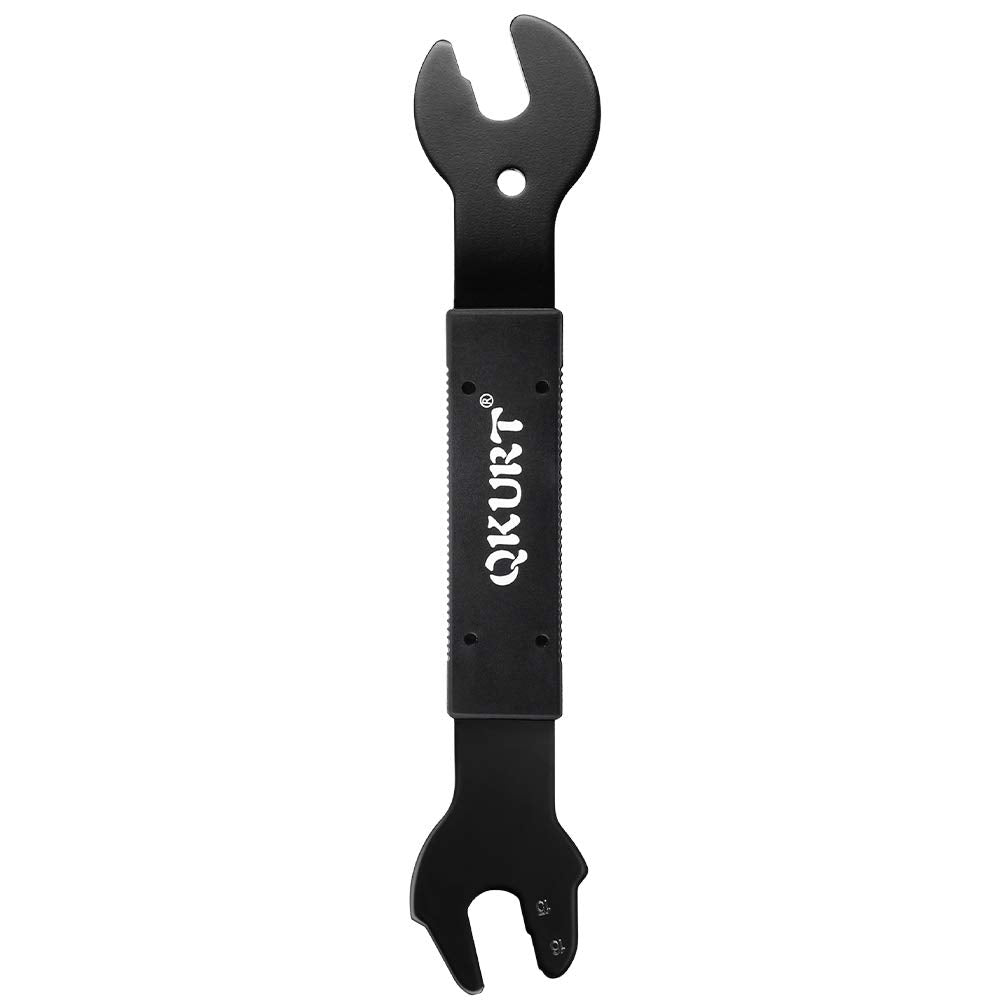QKURT Bike Pedal Spanner, Bicycle Pedal Wrench Double Side Cycling Repair Removal Tool for Biking Cycling Mountain Bike MTB BMX - 15/16/17 mm