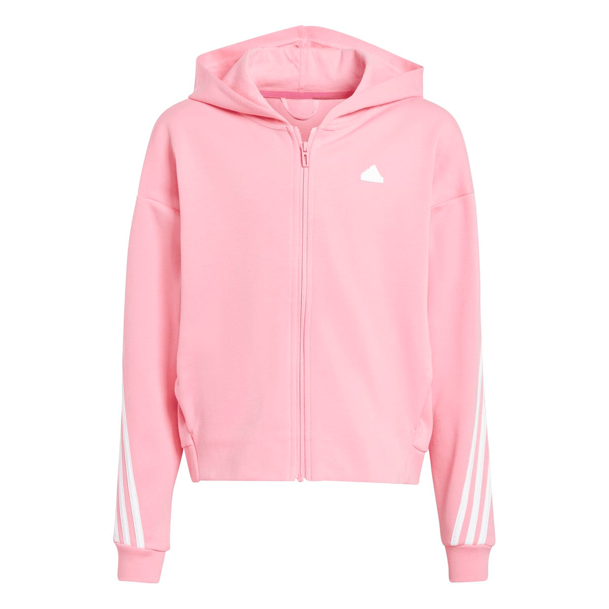 adidas Girl's G Fi 3s Fz Sweatshirt, Rosgoz/White, 7 aÃ±os