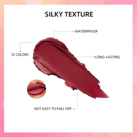 Fovcos 2-in-1 Lip Crayon, lip liner, Lip Liner Pencil, Slim Lip Pencil, Beauty Lip Gloss, Super Professional Tip Matte Lipstick (#11)