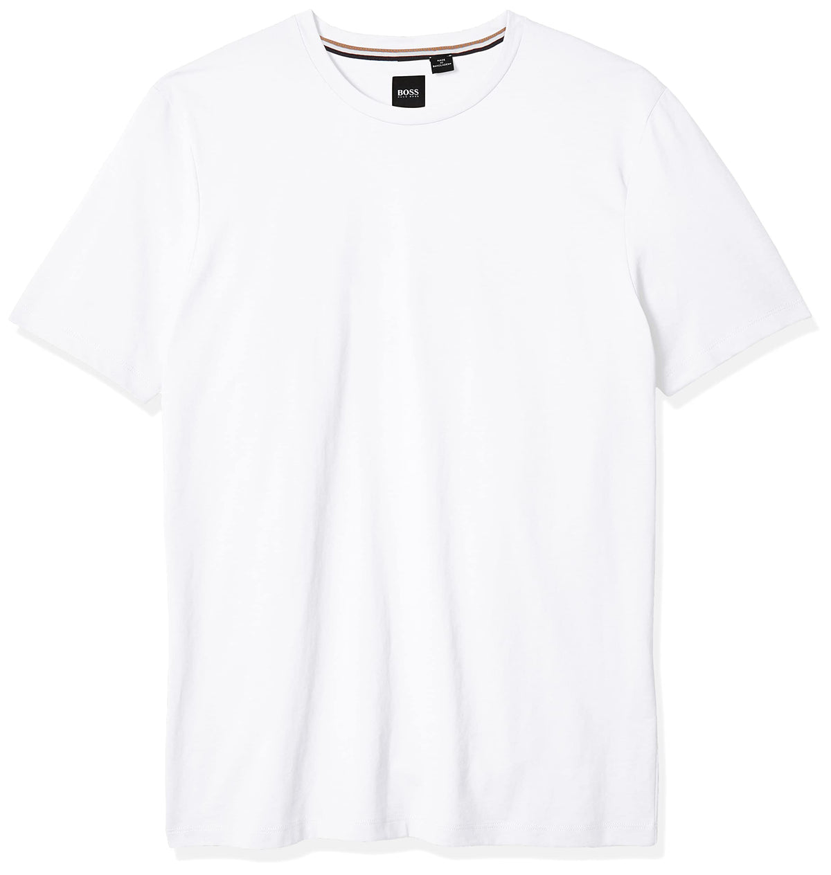 BOSS Mens Tiburt Short Sleeve Crewneck T Shirt T Shirt, White, Medium US
