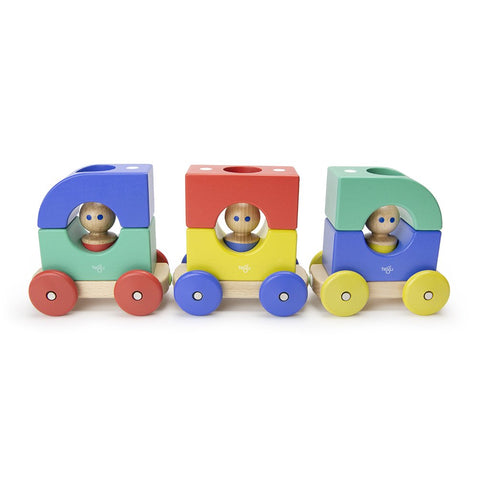 12 Piece Tegu Magnetic Tram Building Block Set, Big Top