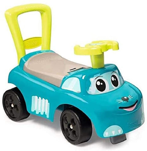 Smoby 2-in-1 Ride on Cars for Kids | Blue Push Along Walker with toy box under seat | Ergonomic and safe design with front and rear anti-topple devices | Ages 10 months+