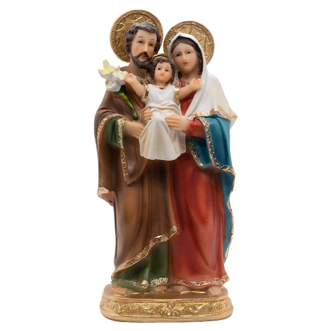Holy Family Indoor Statue | Features Mary and Joseph Holding Child Jesus | Classic Christian Home DÃ©cor | Great Catholic Gift for Weddings and Housewarming (8" Tall)