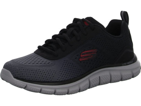 Skechers Men's Baby Walks Sneaker, Anthracite Black Mesh Trim, 11 AU