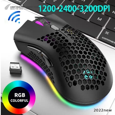 BM600 Rechargeable USB 2.4G Wireless RGB Light Honeycomb Gaming Mouse Desktop PC Computer Notebook Laptop Mice Mause Gamer Cute