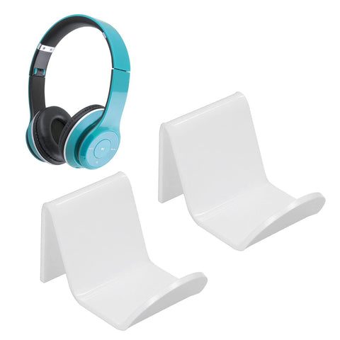 2 Pack Game Controller Bracket White Acrylic Durable Gamepad Bracket with Cable Clip for Gamepad Headphones Organize Headphone Bracket