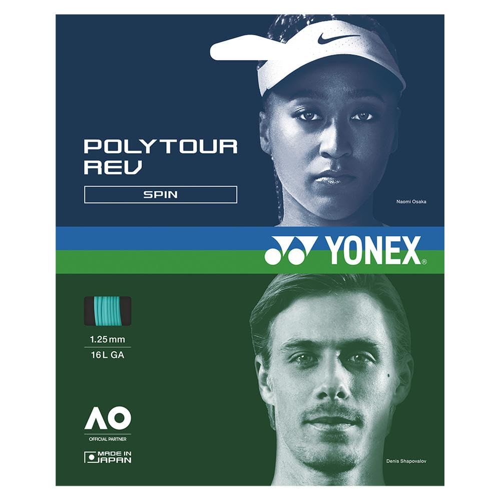 YONEX PolyTour REV Tennis String Set (16L, Mint)