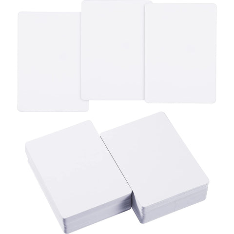 3 Pairs Standard Blank Playing Cards, DIY Personalized Playing Cards Printable White Cards for Boys Girls Party Favor Present Exchange (Poker Size, Gloss Finish)