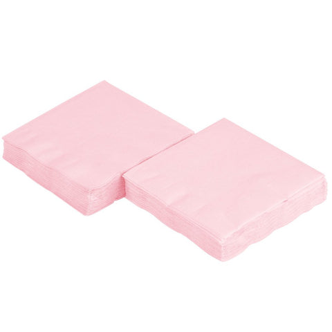 Amscan Party Ready Disposable Luncheon Napkins (50 Pack), 6.5" x 6.5", Pink