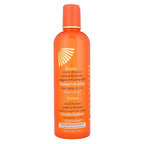 Makari Extreme Carrot & Argan Oil Skin Toning BODY GLYCERIN 16.8oz - Lightening & Tightening Moisturizer for Body with Organiclarine - Whitening Treatment for Dark Spots, Acne, Wrinkles & Dryness