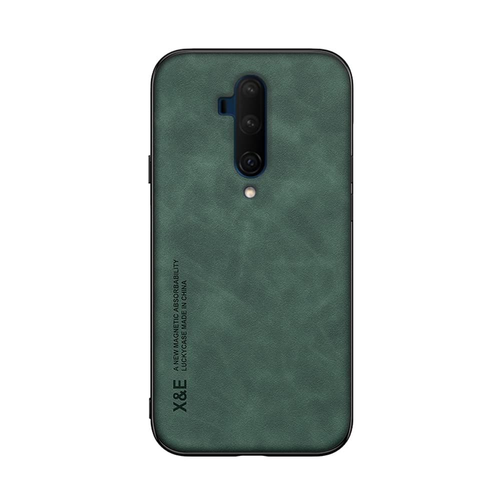 Kepuch Silklike Case for Oneplus 7T Pro - Cover Bumper Built-in Metal Plate for Oneplus 7T Pro - Green