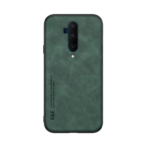 Kepuch Silklike Case for Oneplus 7T Pro - Cover Bumper Built-in Metal Plate for Oneplus 7T Pro - Green