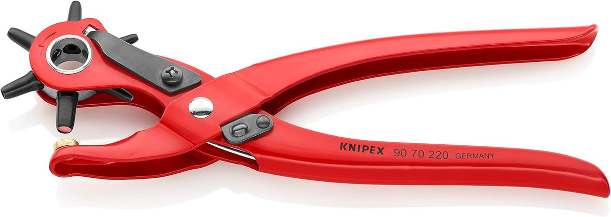 Knipex Revolving Punch Pliers red powder-coated 220 mm 90 70 220 EAN