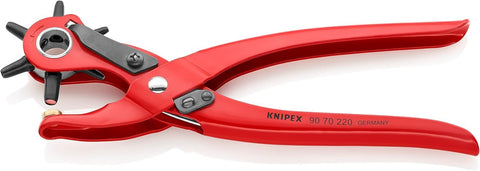Knipex Revolving Punch Pliers red powder-coated 220 mm 90 70 220 EAN