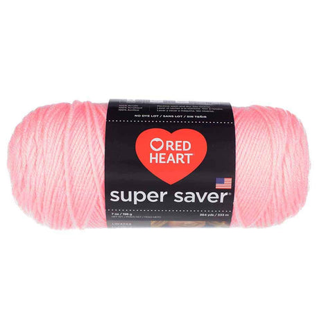 Craft County Size 4 (Medium) 100% Acrylic Fiber Yarn - Variety of Color and Pattern Options - for Crochet, Knitting, and Weaving (Petal Pink)