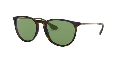 Ray-Ban RB4171 Erika Round Sunglasses, Havana/Green, 54 mm