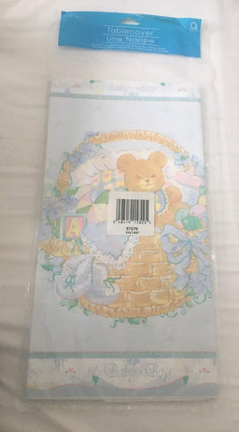 amscan Tablecover re. Baby Boy (54 in. x 102 in.)