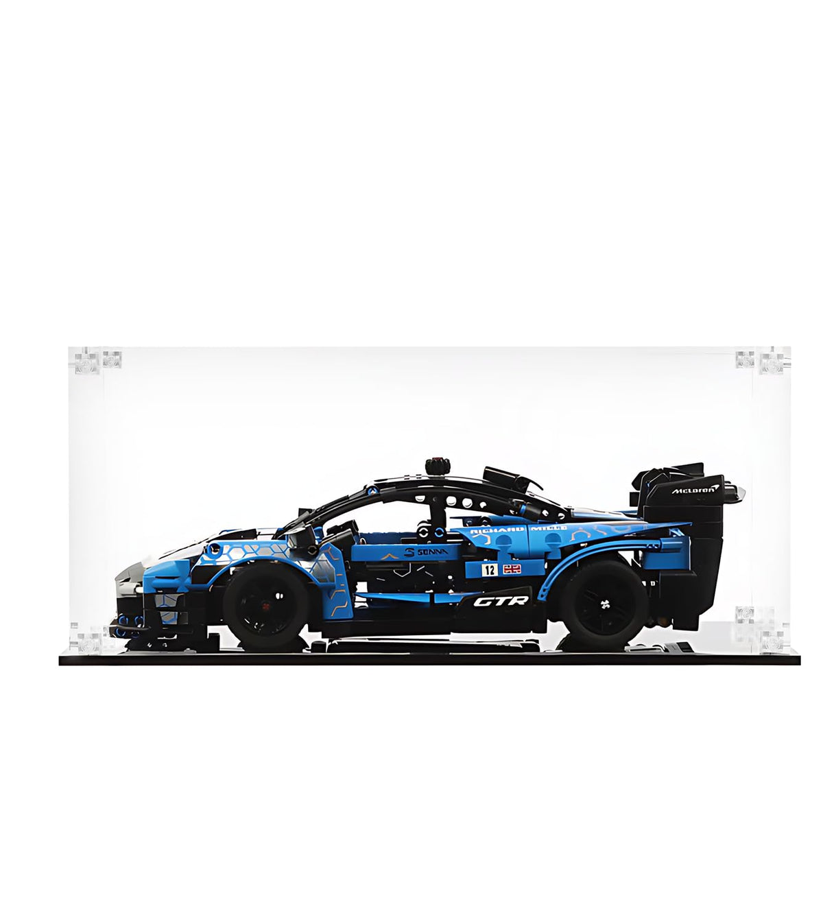 iCUANUTY Acrylic Display Case for Lego McLaren Senna GTR 42123, Dust-Proof Display Box for Lego 42123, Size: 15x8x8 inch (NOT Included The Model)