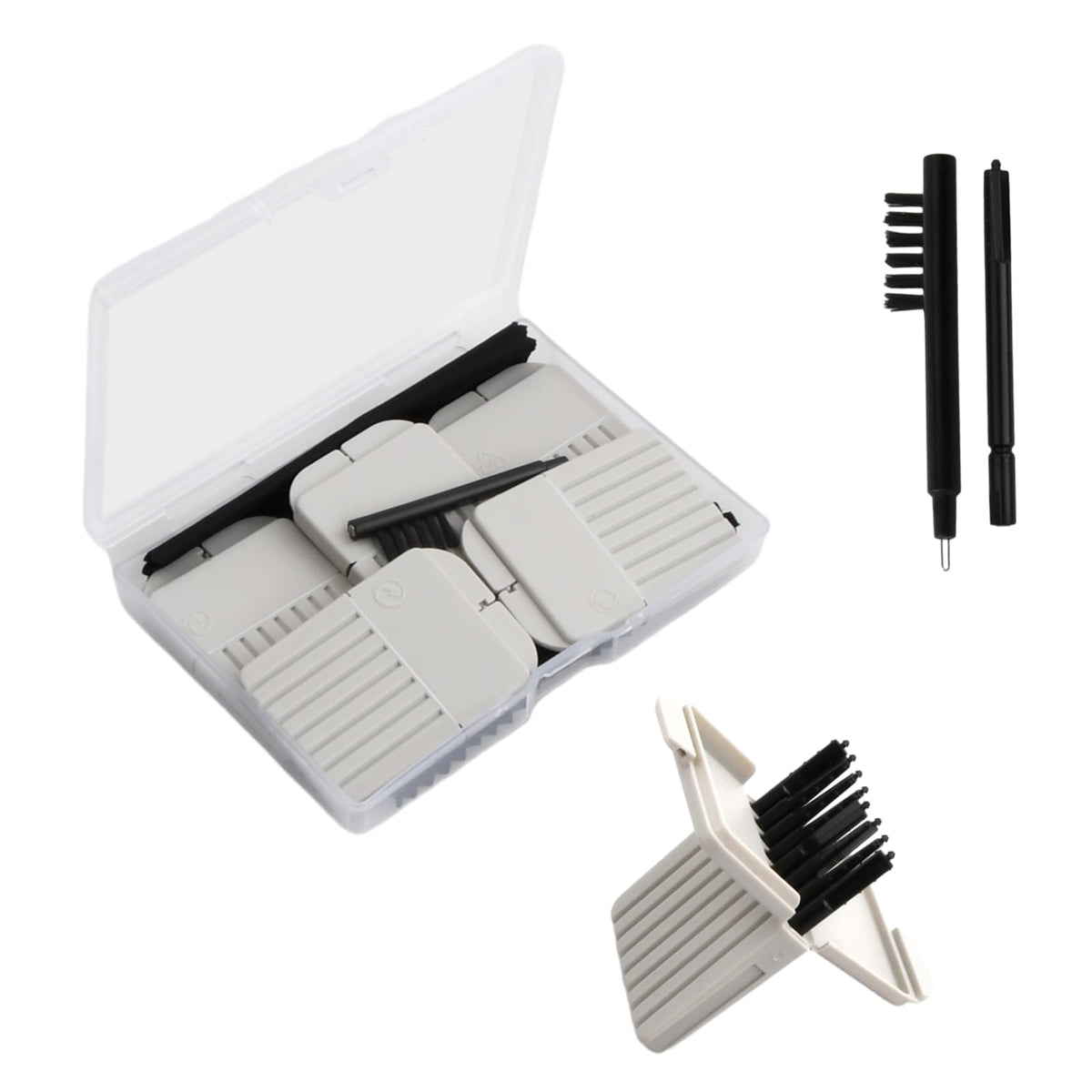 Hearing Aid Filter, Set of 5 (40 Pcs) Ear Wax Filter, Replacement Filter, Cleaning Brush and Cleaning Cloth - for Widex, Phonak, Resound etc