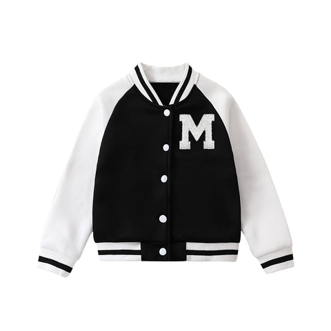 GMMDOMKID Kids Varsity Jacket for Boys Girls Sporty Kids Baseball Jackets Classic School Coats for Everyday and Sports