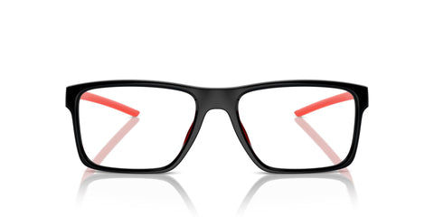 Scuderia Ferrari Men's FZ8007U Rectangular Prescription Eyewear Frames, Black/Demo Lens, 54 mm