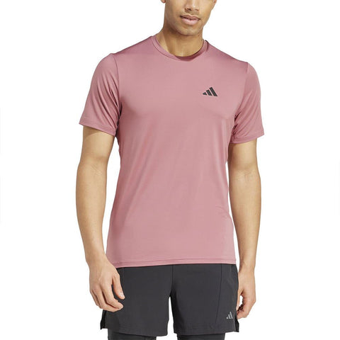 adidas Men's Train Essentials Stretch Training Tee, preloved Crimson/Black, XL