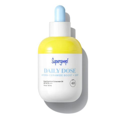 Supergoop! Daily Dose Hydra-Ceramide Boost + SPF 40 Oil PA+++, 1 fl oz - Broad Spectrum Sunscreen Serum - Helps Replenish, Hydrate & Protect Skin - For All Skin Types