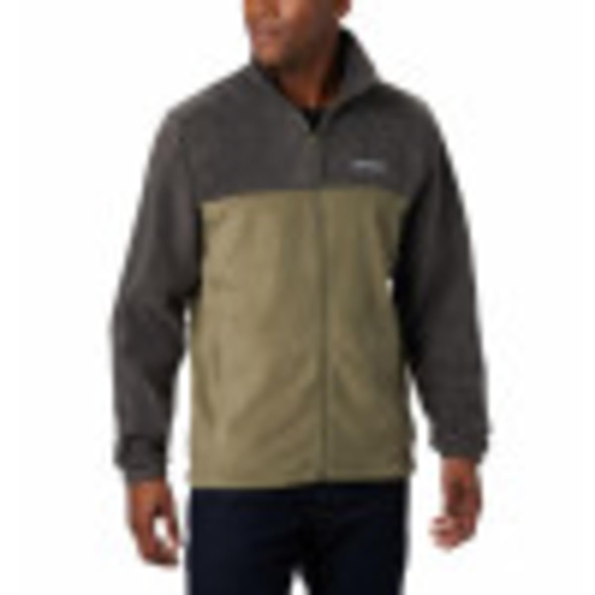 Columbia Men's Big & Tall Steens Mountain Full Zip 2.0, Shark/Stone Green, Large Tall