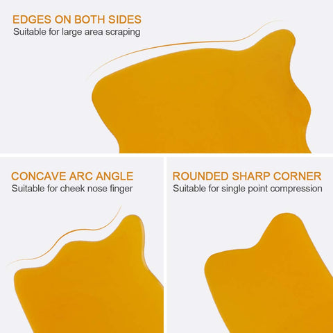 Gua Sha Facial Tool, Natural Gua Sha Board, Self Care -Yellow