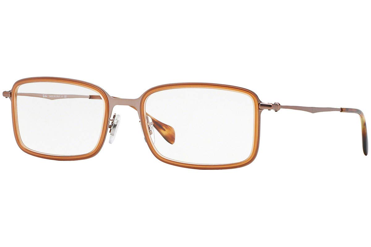 Ray-Ban RX6298-2811 Demi Gloss Brown Eyeglasses Frame w/Demo Lens-51mm