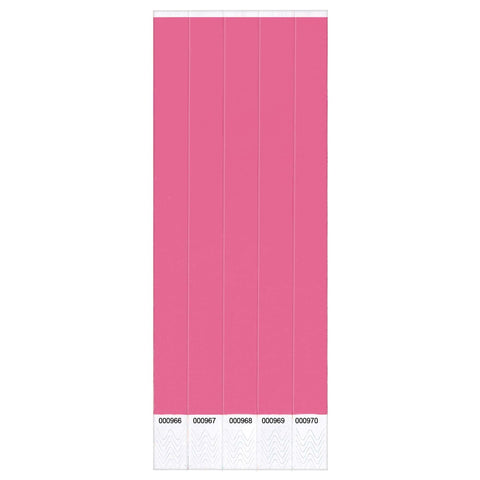 Amscan Event Paper Wristbands, 250 Pieces, Pink, Standard