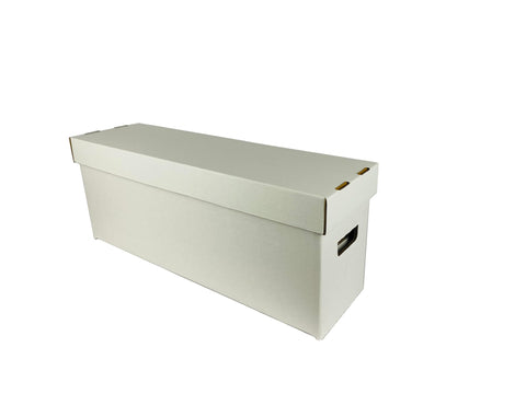 (4) LONG Comic Storage Boxes - Holds 200-225 Comic Books - WHITE by Max Pro