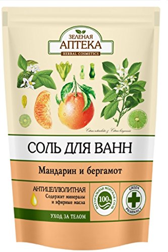 6296 Bath Salt Mandarin and Bergamot Anticellulite 500g Green Pharmacy