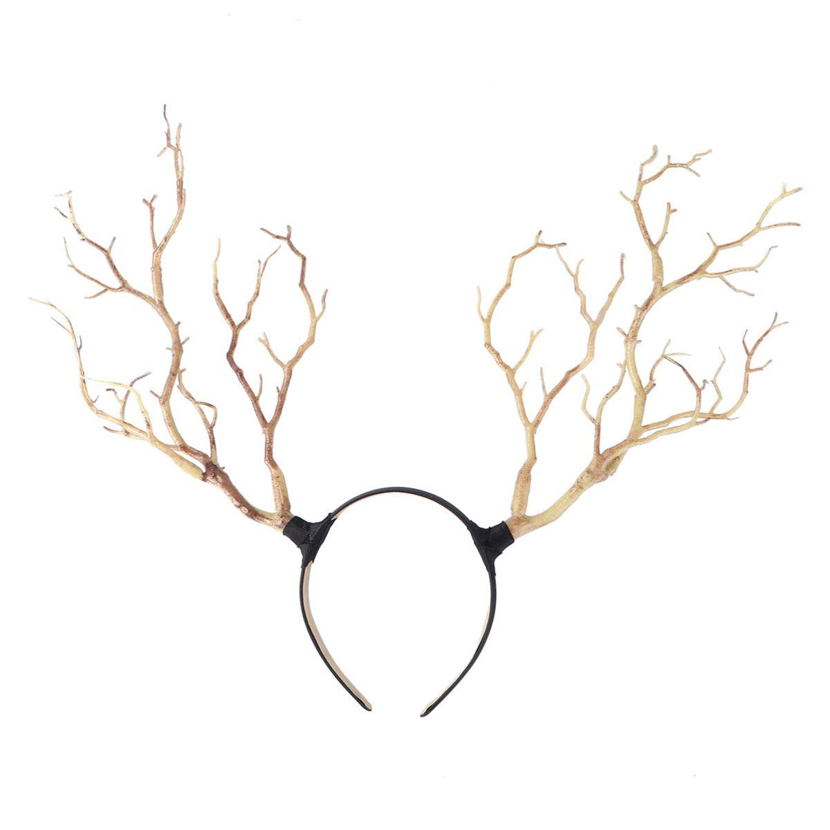 minkissy Tree Branch Headband Deer Antler Headband Antler Headband, Simulate Tree Branch Hair Band Forest Elk Horn Headpiece for Halloween Christmas Cosplay Party Deer Ears Headband Antler Hairbands
