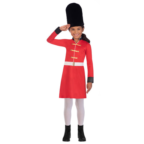 amscan (PKT) (9909021) Child Girls Royal Guard Costume & Hat (10-12yr)