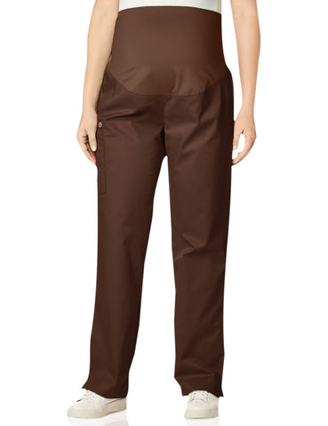WonderWink Women's Wonderwork Maternity Pant, Chocolate, Large