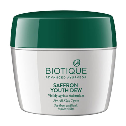 Biotique Bio Saffron Youth Dew Visibly Ageless Moisturizer, 170 gm/ 5.91 Oz.