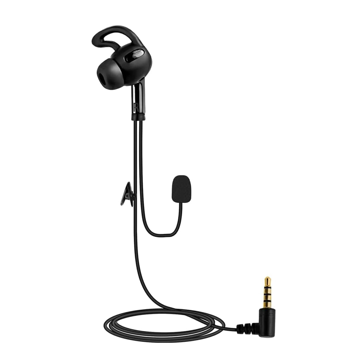 EJEAS Football Referee Intercom Microphone Headset In-ear Earphone and Coach Referee Headphones for FBIM Referee Intercom(Left Ear)