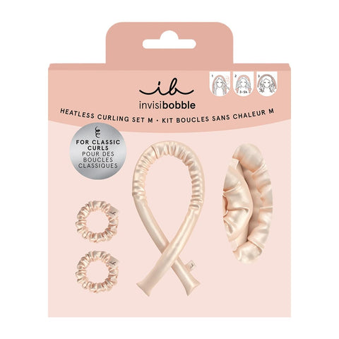 invisibobble Curlers I Heatless Curling Set for the perfect Overnight Blowout I Hair Ties for Curls & Waves No Heat, Non-slip I Overnight Velvet Ribbon I Hair Styling Appliances for medium-long Hair