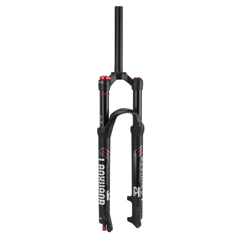LANXUANR 26/27.5/29 Inch Mountain Bike Fork Rebound Adjustment,Air Supension Front Fork 100mm Travel,9mm Axle,Disc Brake (Straight Steerer - Manual Lockout, 27.5)