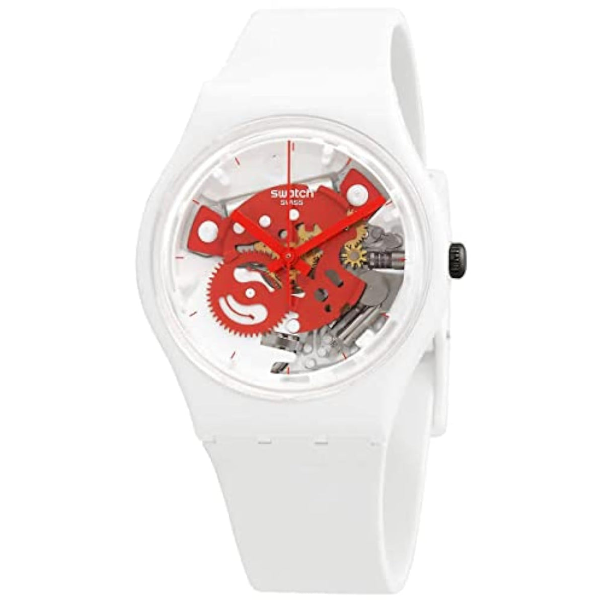 Swatch Watch Gent Bioceramic Lacquered SO31W104 TIME to RED Small