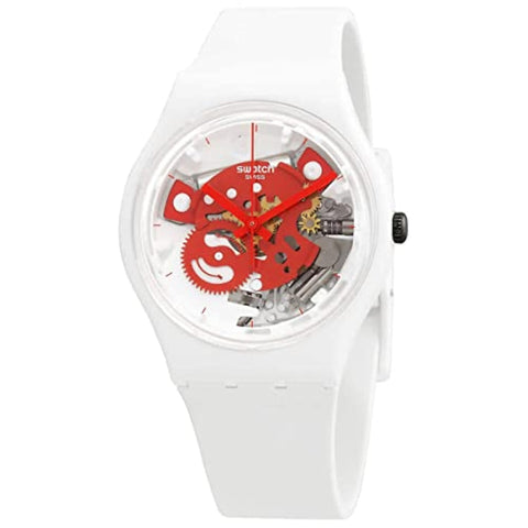 Swatch Watch Gent Bioceramic Lacquered SO31W104 TIME to RED Small