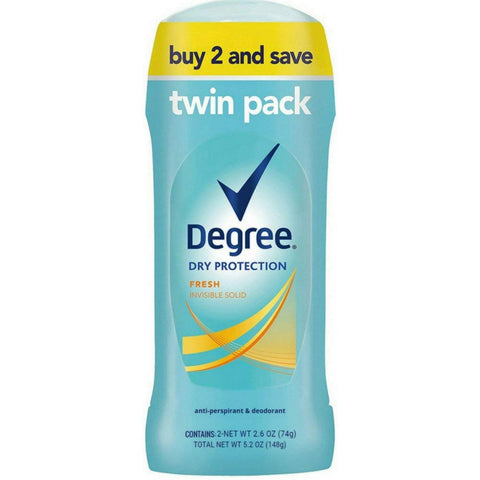 Degree Fresh Dry Protection Antiperspirant Deodorant, Twin Pack, 2.6 Ounce (Pack of 2)